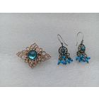 Брошь, серьги