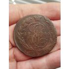 5 копеек 1766 г. ЕМ. Двойной удар. Сохран!