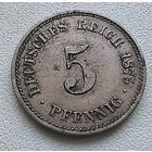 Германия 5 пфеннигов, 1875 А  2-1-6