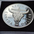 1 доллар Канады 1982 года. 100 лет городу Реджайна. Серебро.