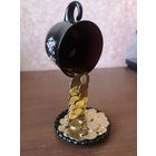 Денежная чашка. Панно из монет.