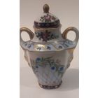 Ваза с крышкой старинная ручная роспись