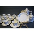 Сервиз Франция 1912 год 12 персон синие розы Лимож