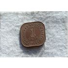 Werty71 Малайя и Британское Борнео 1 цент 1958