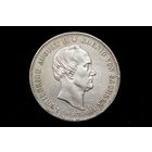 Талер 1854 г. Саксония (Германия), Фридрих Август II. "Посмертный". Штемпельный блеск, пореже!