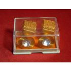 Запонки СССР. Винтаж. Золочение. В футляре