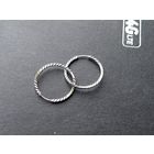 Серьги кольца конго серебро