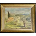 Любич О.М. Парижская школа. "Пейзаж", холст, масло. В родной раме, размер 80х60,5 см., без рамы 50х65см.