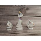 Статуэтка "Плясунья" (МФЗ, 1960-е годы) и два зайчика. Минск. Аукцион с рубля!