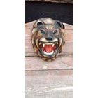 НАСТЕННЫЙ БАРЕЛЬЕФ ОГРОМНАЯ "ГОЛОВА ЛЬВА" ХУД-ГИПС,ТЯЖЕЛАЯ, ЦЕЛАЯ, РЕТРО-СССР!