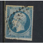 Франция Имп 1854 Наполеон III  Стандарт Точечное гашение ромб с малыми цифрамы #14А(I)