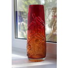 Шикарная ваза из набора "Бабушкин сад" Первомайский стекольный завод