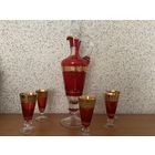 "Графин и рюмки" (40год БССР, стеклозавод "Нёман")