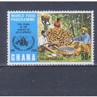 [441] Гана 1973. Флора.Какао.Плоды.Сбор урожая. MNH