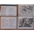 "Кацусика Хокусай". "Графика". Япония. Воронова Беата. Большой альбом, состоящий из двух частей, в подарочном футляре. Книга. Художественный альбом. Художник. Картина. Живопись. 1975 г.и.