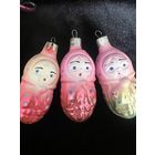 Елочная игрушка Матрешка Девочка в платочке СССР цена за единицу К.20
