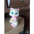 Игрушка резиновая кот с рыбой СССР