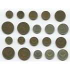 СССР. 1, 1, 2, 2, 3, 5, 5, 10, 15 и 20 копеек (1989, с разновидностями штемпелей)