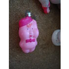 Елочная игрушка СССР Свинья