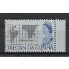 Тристан да Кунья /Tristan da Cunha 1965** Карта География Елизавета II
