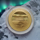 Гора Вечерняя, Белорусская антарктическая научная станция, 1 рубль 2022, CuNi позолота, BelCoinArt, КРАСОТА! УНИКАЛЬНАЯ ТЕХНОЛОГИИ ЧЕКАНКИ!