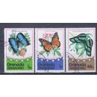 [1837] Гренада-Гренадины 1975. Фауна.Бабочки. Гашеные марки.