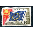 Франция - 1976г. - европейский флаг, совет Европы - 1 марка - полная серия, MH [Mi 19]. #2-Fr-31-A-1