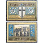 Нотгельд 25 пфеннигов Кобленц 1921 г. Германия (Coblenz)