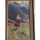 Картина Девушка в Альпах