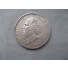 Франция 5 франков  1824 год Людовик XVIII