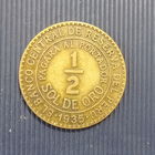 Перу 1/2 соль де оро 1935 год нечастая монета