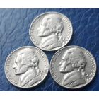 5 центов  1968.1969.1970 все D США Джеферсон 3 монеты