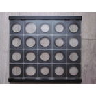 ПЛАНШЕТ С КАПСУЛАМИ ДЛЯ ЮБИЛЕЙНЫХ МОНЕТ.СССР.( 3-РУБЛЯ-5-РУБЛЕЙ-5-РУБЛЕЙ-ШАЙБА).(20-ШТ).