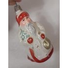 Игрушка ёлочная Дед Морозко с ёлкой, стекло. СССР