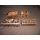 Шкатулки разные 4 шт.времён СССР.С рубля.