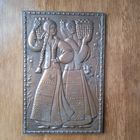 Панно-чеканка СССР  "Девушки собирают урожай"