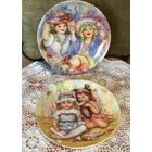 Тарелка коллекционная Дети Wedgwood Англия 2шт