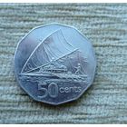Werty71 Фиджи 50 больших центов 2000 Парусная лодка корабль парусник