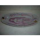 Селёдочница Фарфор СССР Русалка Спецзаказ Ручная Роспись Позолота С Дарственной Надписью