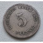 Германия 5 пфеннигов, 1875 J  2-1-18
