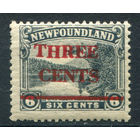 Британские колонии - Ньюфаундленд - 1929г. - побережье, надпечатка three cents - 1 марка - полная серия, MLH [Mi 144]. #3-WB-94-A-1