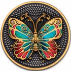 Ниуэ 5 долларов 2023г. "Бабочка. Бриллианты". Монета в капсуле; подарочной рамке - футляре; сертификат; коробка. СЕРЕБРО 62,20гр.(2 oz).