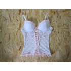 Бюстье свадебное O'kay 75В бело-розовый гипюр