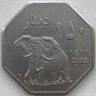 Дарфур султанат 250 динар 2008 г. Слон