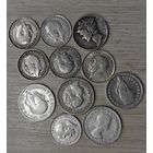 Старенькие серебряные монеты. Лот. Состояние