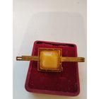 Зажим для галстука. Янтарь.