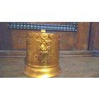 Подстаканник "Ленин 1870-1970" (к 100-летию рождения В.И.Ленина) на базе подстаканника "Белорусский напев" (Минский завод МПИ \ТЕРМОПЛАСТ\, алюминий)