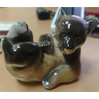 Фигурка. Мишка фарфор, 9х13 см. ЛФЗ. СССР.