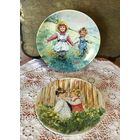 Тарелка коллекционная Дети Wedgwood Англия 2шт