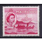 119.BrKSe. Великобритания. Колонии. Маврикий. Елизавета II. Местные мотивы. 2C. 1954 г. Mi.#243. MNH.